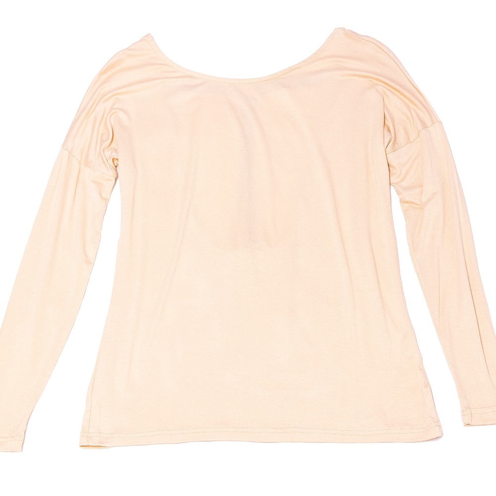 Tan Long Sleeve Blouse